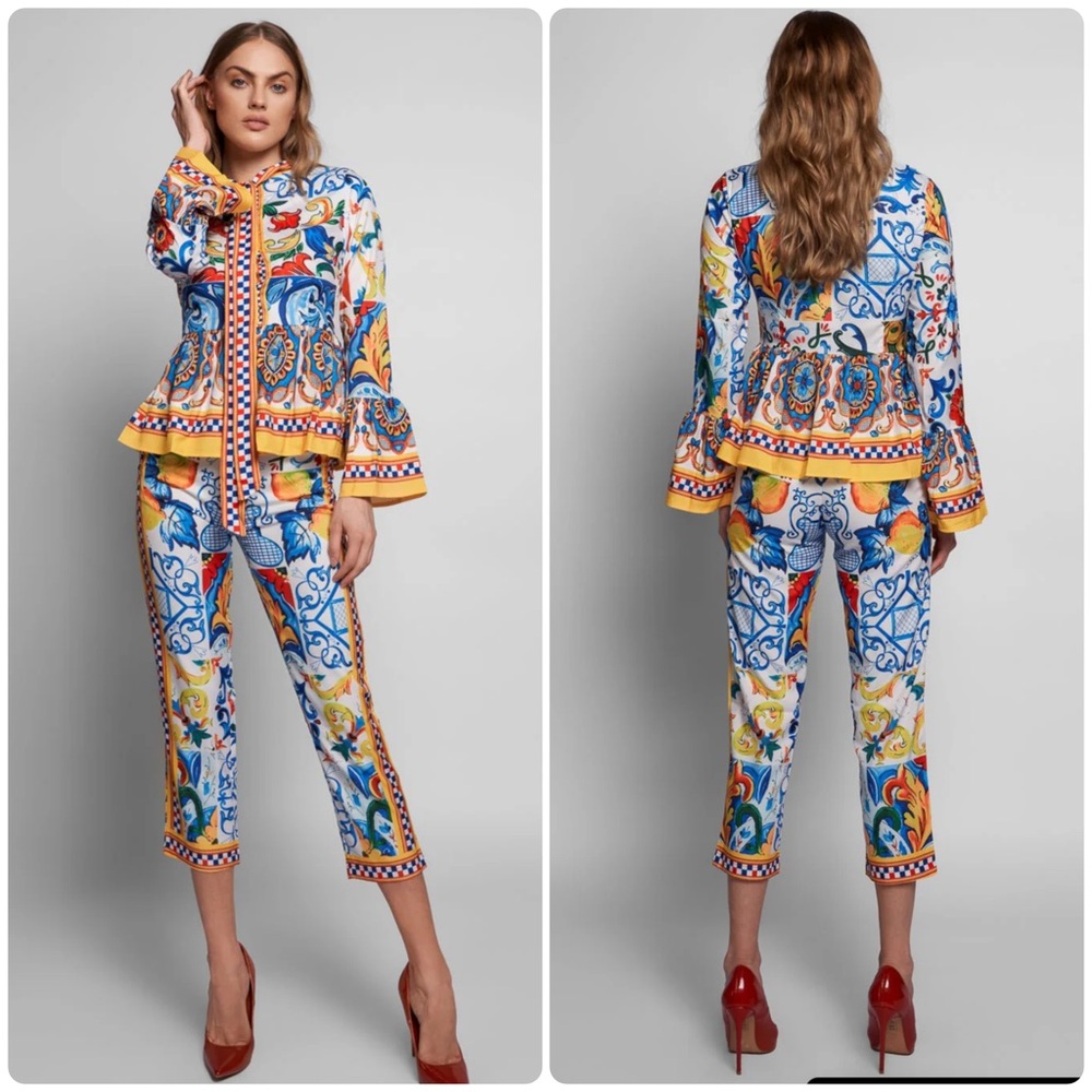 Glory Connection Ophira Vintage Top + Pant Suit